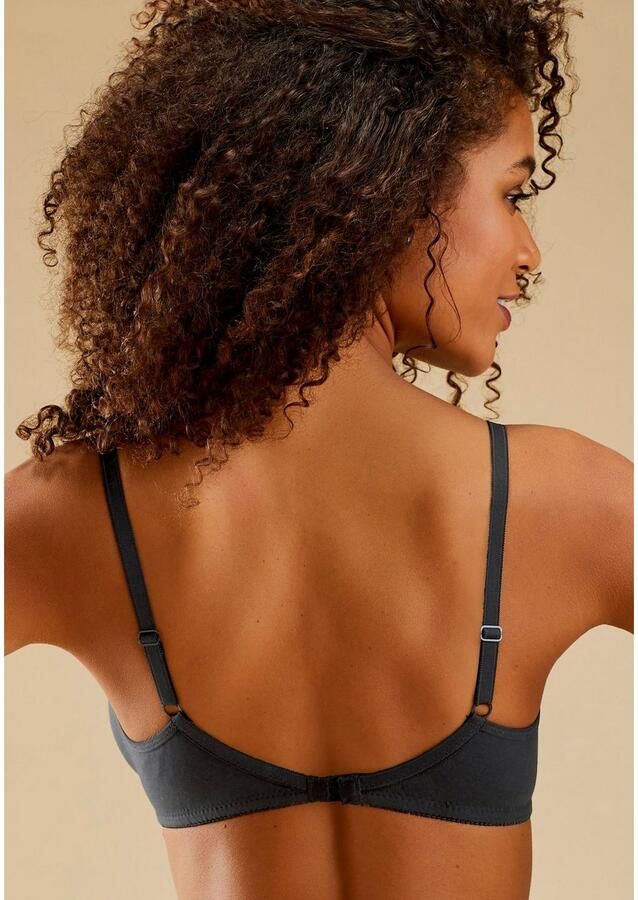 Petite fleur Bralette-bh zonder beugels van katoen met kant (Set van 2) - Foto 2