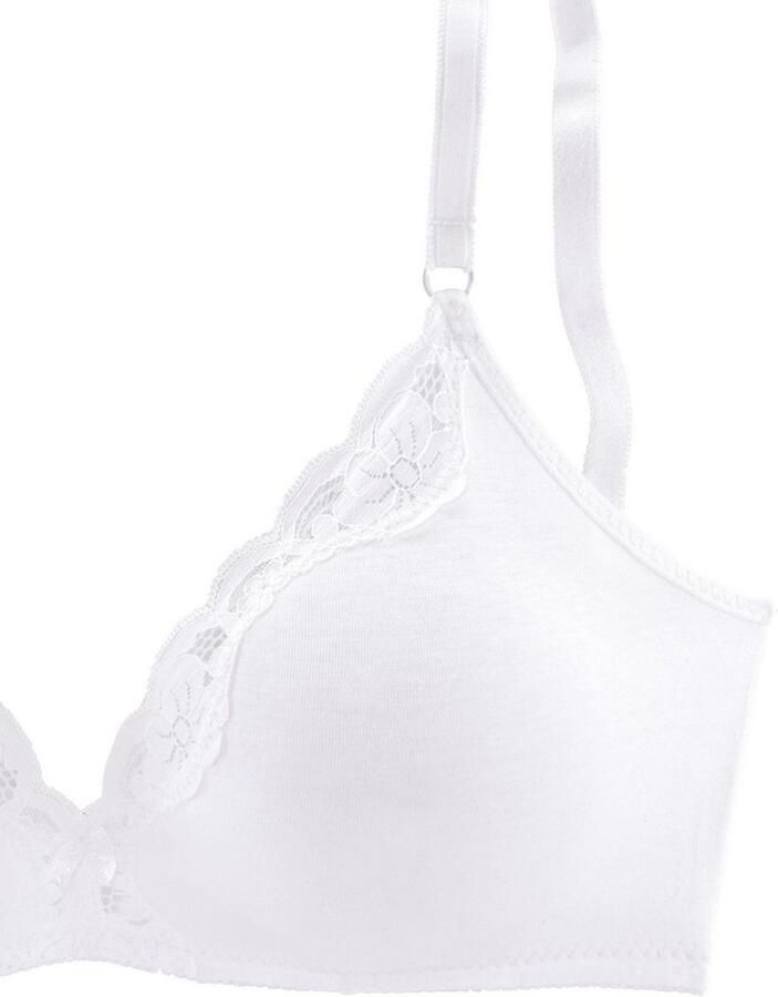 Petite fleur Bralette-bh zonder beugels van katoen met kant (Set van 2) - Foto 4
