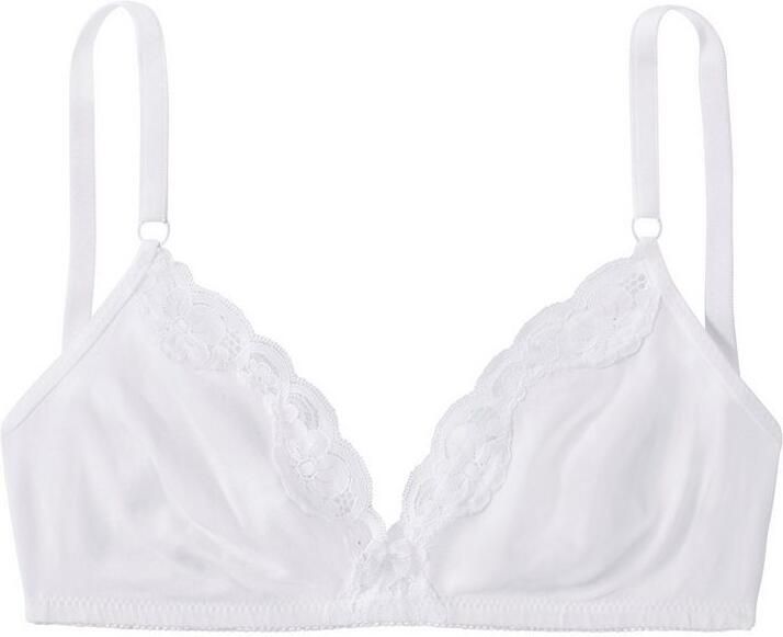 Petite fleur Bralette-bh zonder beugels van katoen met kant (Set van 2)