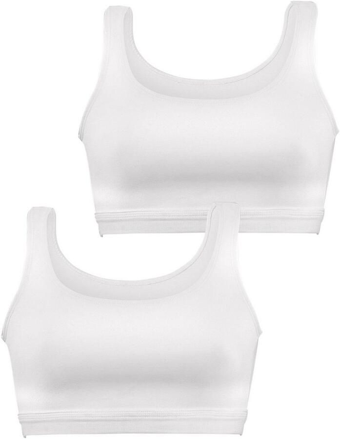 Petite fleur Bustier Cup A B-C D in elastische katoenen stof (Set van 2)