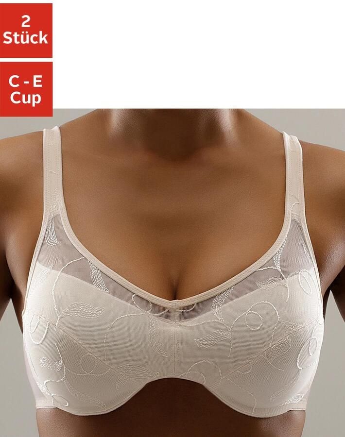 Petite fleur Minimizer-bh met beugel en mooi borduursel (Set van 2) - Foto 4