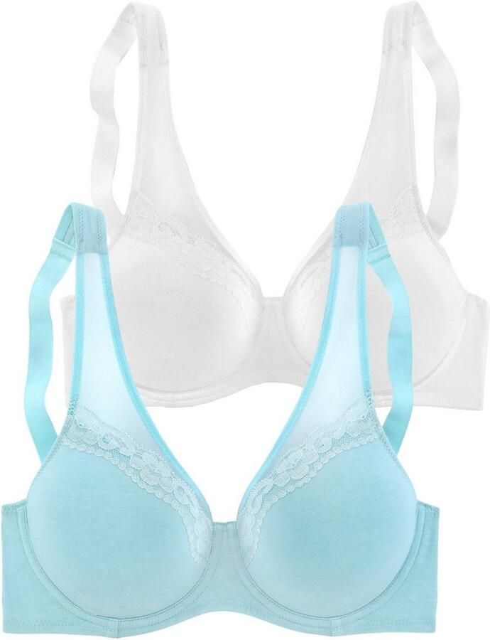 Petite fleur Minimizer-bh met naadloos voorgevormde cups van katoen (Set van 2) - Foto 7