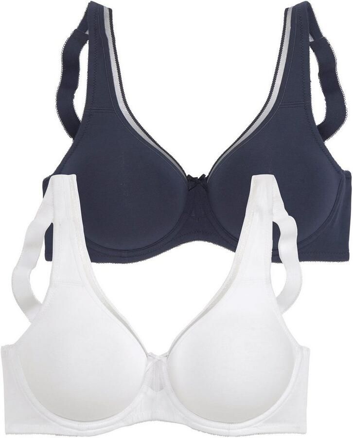 Petite fleur Minimizer-bh van katoen met naadloze cups basic lingerie (Set van 2) - Foto 6