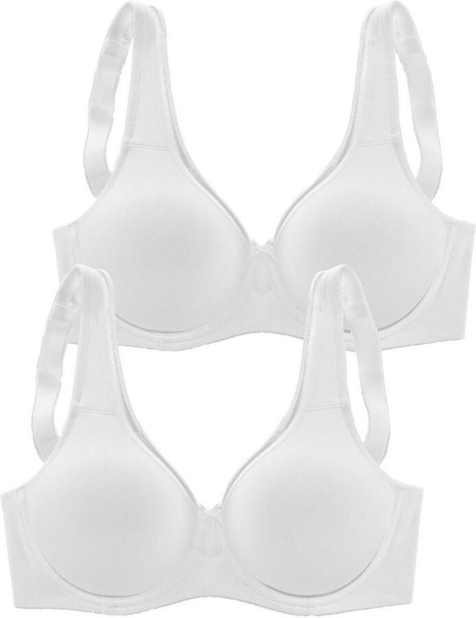Petite fleur Minimizer-bh van katoen met naadloze cups basic lingerie (Set van 2) - Foto 3