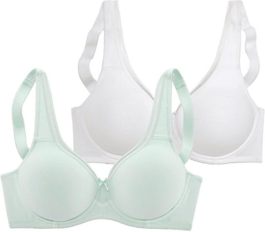 Petite fleur Minimizer-bh van katoen met naadloze cups basic lingerie (Set van 2) - Foto 5