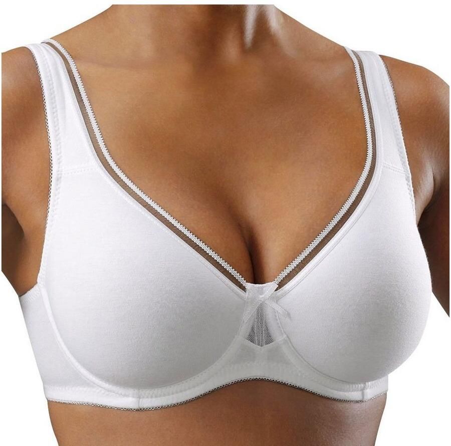 Petite fleur Minimizer-bh van katoen met naadloze cups basic lingerie (Set van 2)