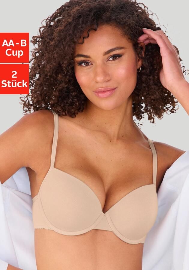 Petite fleur Push-up-bh met beugel met uitneembare vullingen (Set van 2) - Foto 8