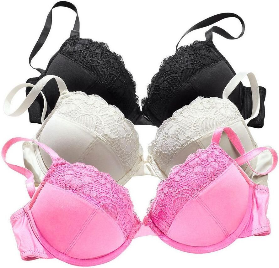 Petite fleur Push-up-bh push-up-bh met beugel in aantrekkelijke multipack lingerie (3-delig Set van 3) - Foto 7