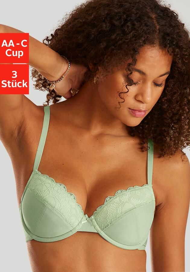 Petite fleur Push-up-bh push-up-bh met beugel in aantrekkelijke multipack lingerie (3-delig Set van 3) - Foto 7