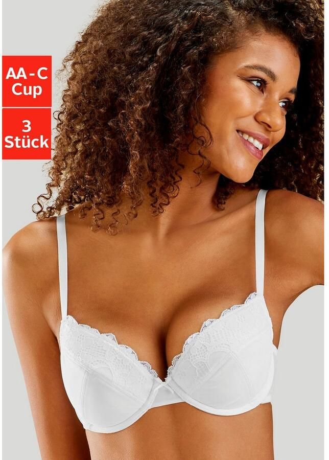 Petite fleur Push-up-bh push-up-bh met beugel in aantrekkelijke multipack lingerie (3-delig Set van 3) - Foto 2