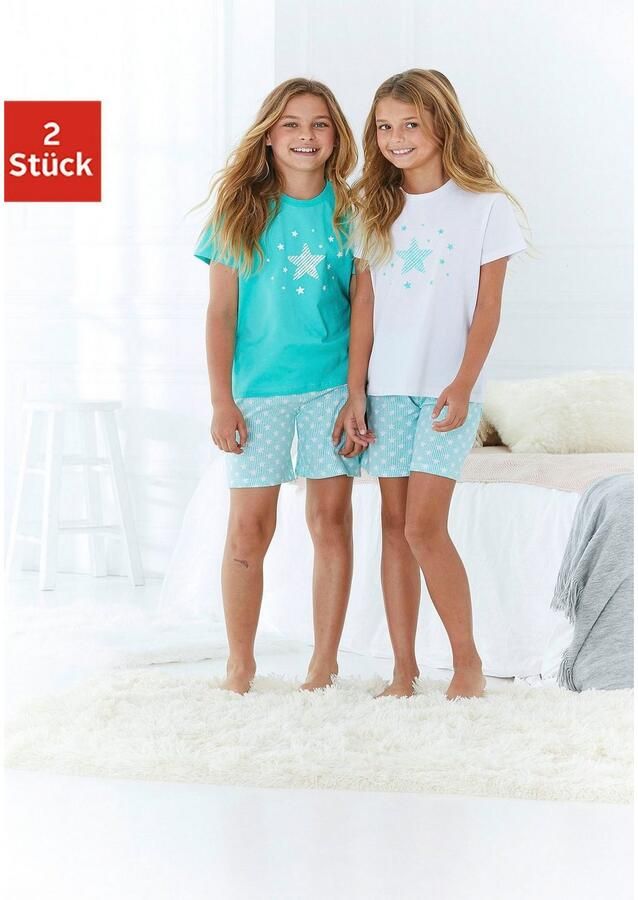 Petite fleur Pyjama met leuke sterrenprint (4-delig Set van 2)