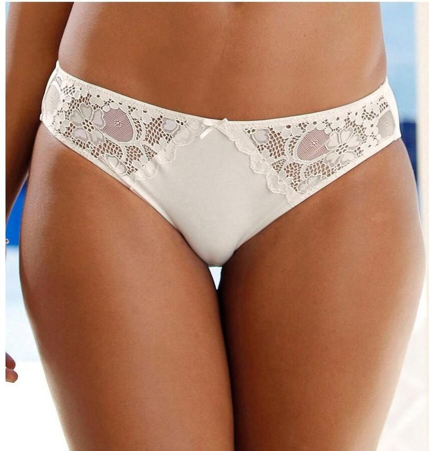 Petite fleur Slip met iets transparante jacquard-kant aan beide kanten opzij (3 stuks) - Foto 5