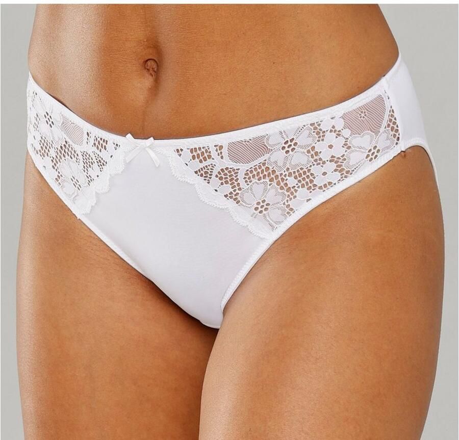 Petite fleur Slip met iets transparante jacquard-kant aan beide kanten opzij (3 stuks)