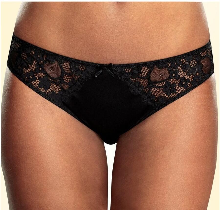 Petite fleur Slip met iets transparante jacquard-kant aan beide kanten opzij (3 stuks) - Foto 3