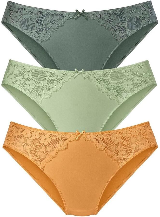 Petite fleur Slip met iets transparante jacquard-kant aan beide kanten opzij (3 stuks) - Foto 7