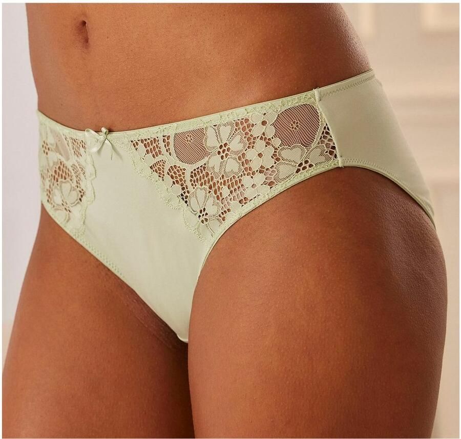 Petite fleur Slip met iets transparante jacquard-kant aan beide kanten opzij (3 stuks) - Foto 4