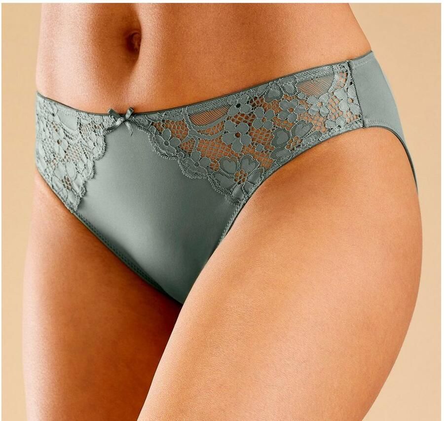 Petite fleur Slip met iets transparante jacquard-kant aan beide kanten opzij (3 stuks) - Foto 5