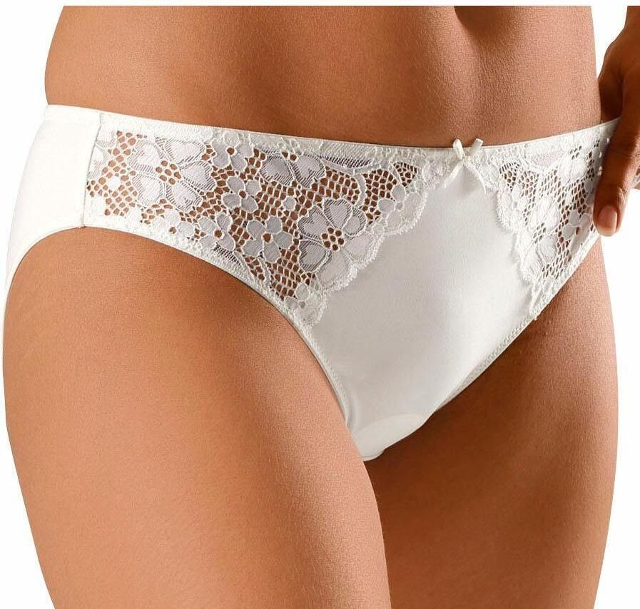 Petite fleur Slip met iets transparante jacquard-kant aan beide kanten opzij (3 stuks) - Foto 4