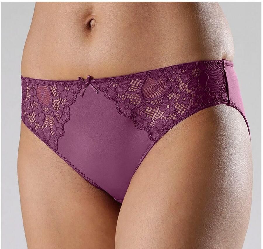 Petite fleur Slip met iets transparante jacquard-kant aan beide kanten opzij (3 stuks) - Foto 3