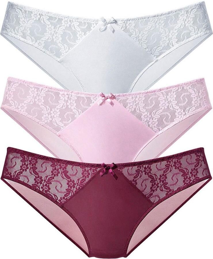 Petite fleur Slip met leuke kanten inzetten (3 stuks) - Foto 4