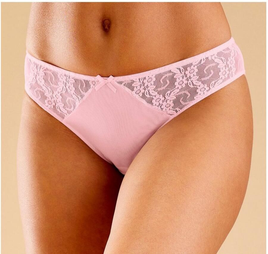 Petite fleur Slip met leuke kanten inzetten (3 stuks)