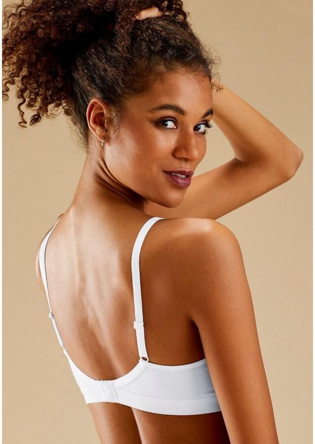 Petite fleur Soft-bh zonder beugel in driehoekige snit in voordelige 3-pack