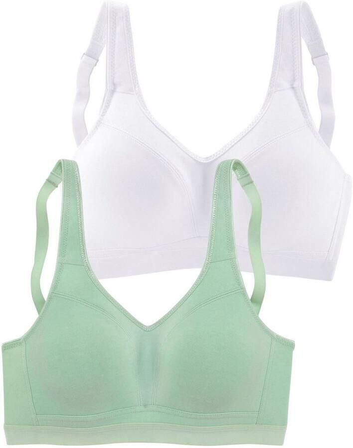 Petite fleur Soft-bh zonder beugels in een bedekkende pasvorm (Set van 2)