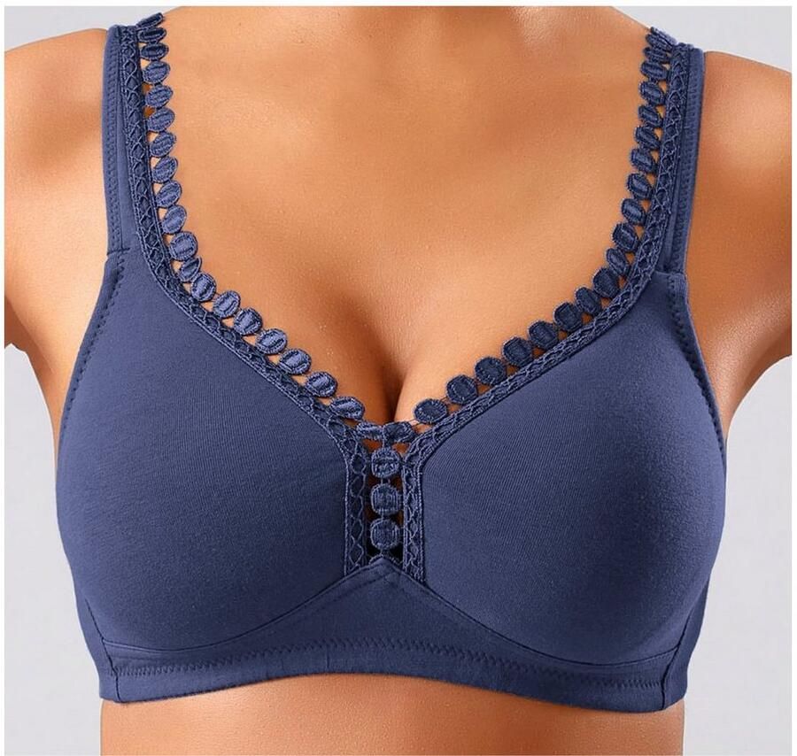 Petite fleur Soft-bh zonder beugels met decoratieve sierrand (Set van 2)