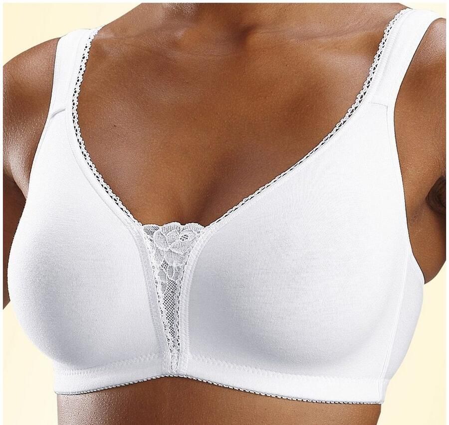 Petite fleur Soft-bh zonder beugels met kanten details (Set van 2)