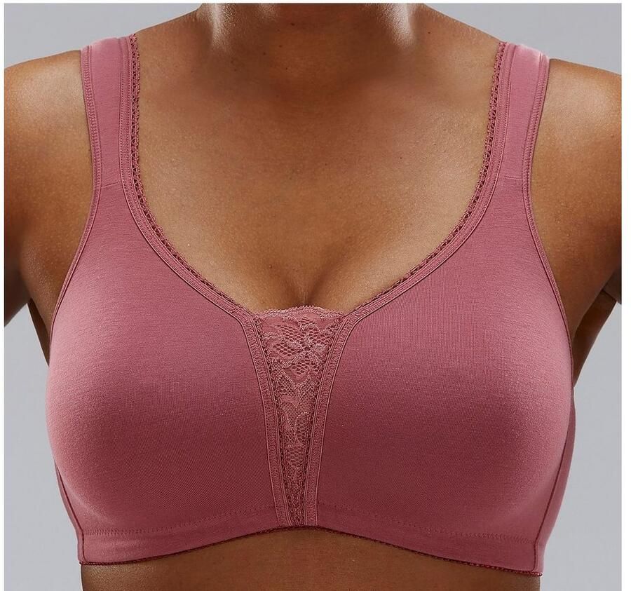 Petite fleur Soft-bh zonder beugels met kanten details (Set van 2) - Foto 2