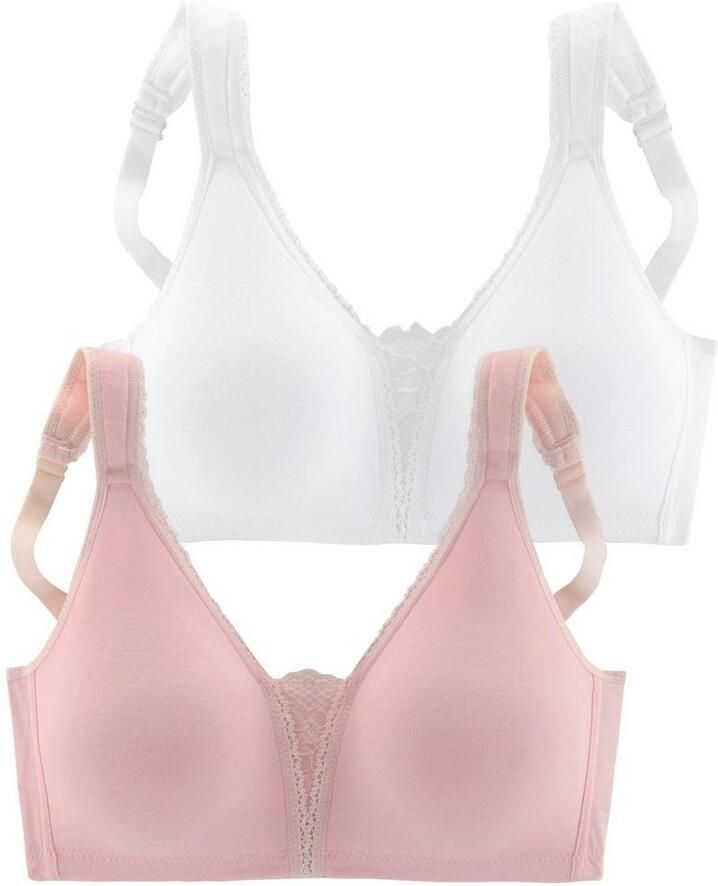 Petite fleur Soft-bh zonder beugels met kanten details (Set van 2) - Foto 4