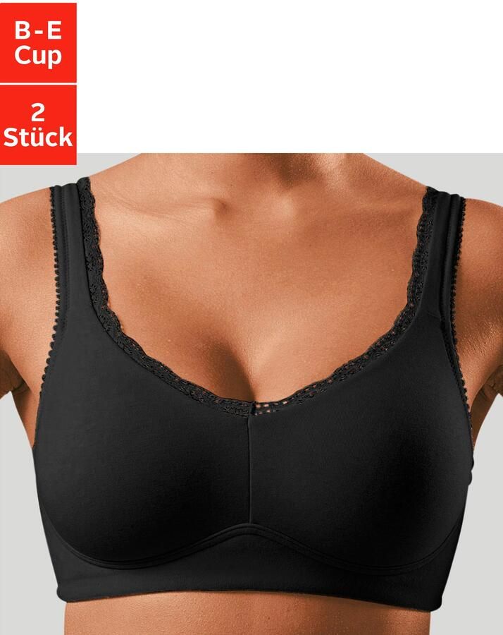 Petite fleur Soft-bh zonder beugels met kanten randjes (Set van 2) - Foto 9