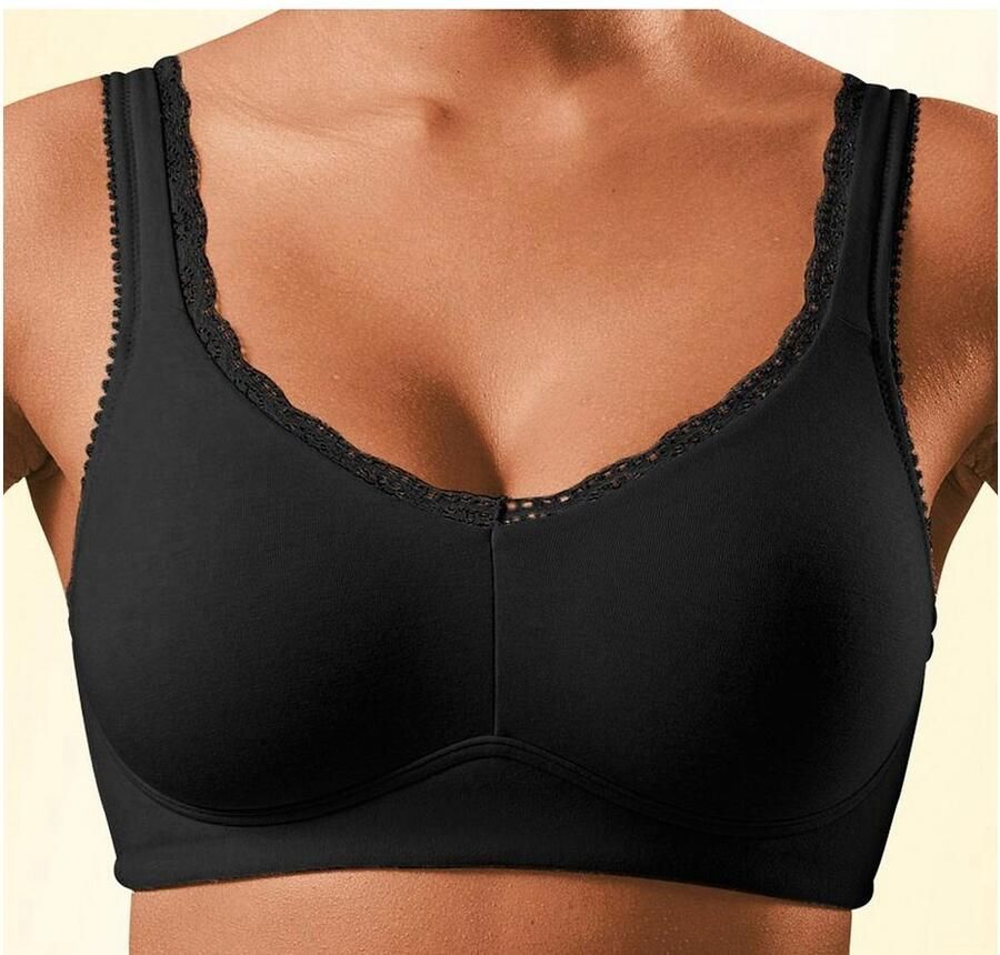 Petite fleur Soft-bh zonder beugels met kanten randjes (Set van 2)