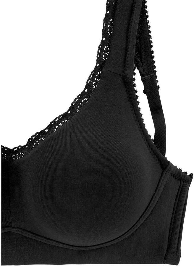 Petite fleur Soft-bh zonder beugels met kanten randjes (Set van 2) - Foto 4