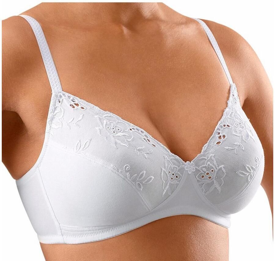 Petite fleur Soft-bh zonder beugels met mooi katoenen borduursel (Set van 2)