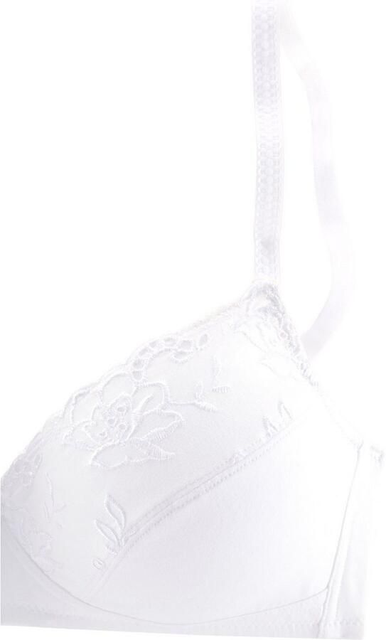 Petite fleur Soft-bh zonder beugels met mooi katoenen borduursel (Set van 2) - Foto 4