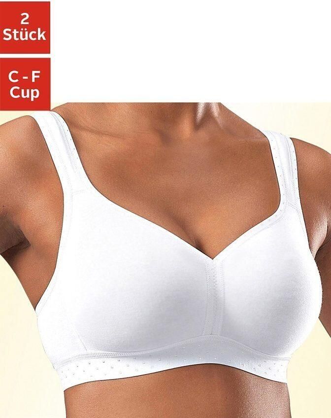 Petite fleur Soft-bh zonder beugels van zacht katoen (Set van 2) - Foto 4