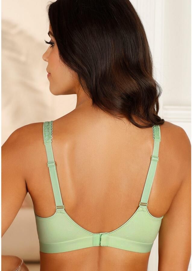 Petite fleur Steun-bh zonder beugel met vrouwelijke kant in een set van twee (Set van 2) - Foto 4