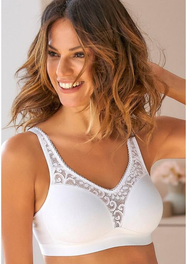 Petite fleur Steun-bh zonder beugel met vrouwelijke kant in een set van twee (Set van 2) - Foto 3