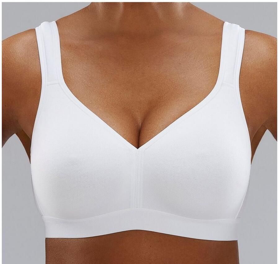 Petite fleur Steun-bh zonder beugels met band onder de buste in gestreepte look (Set van 2)