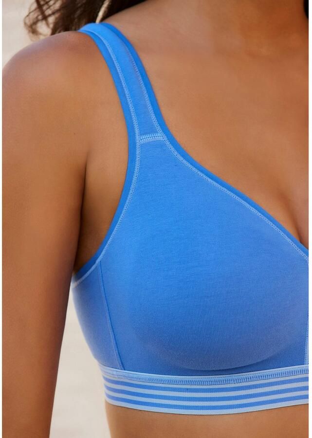 Petite fleur Steun-bh zonder beugels met band onder de buste in gestreepte look (Set van 2) - Foto 4