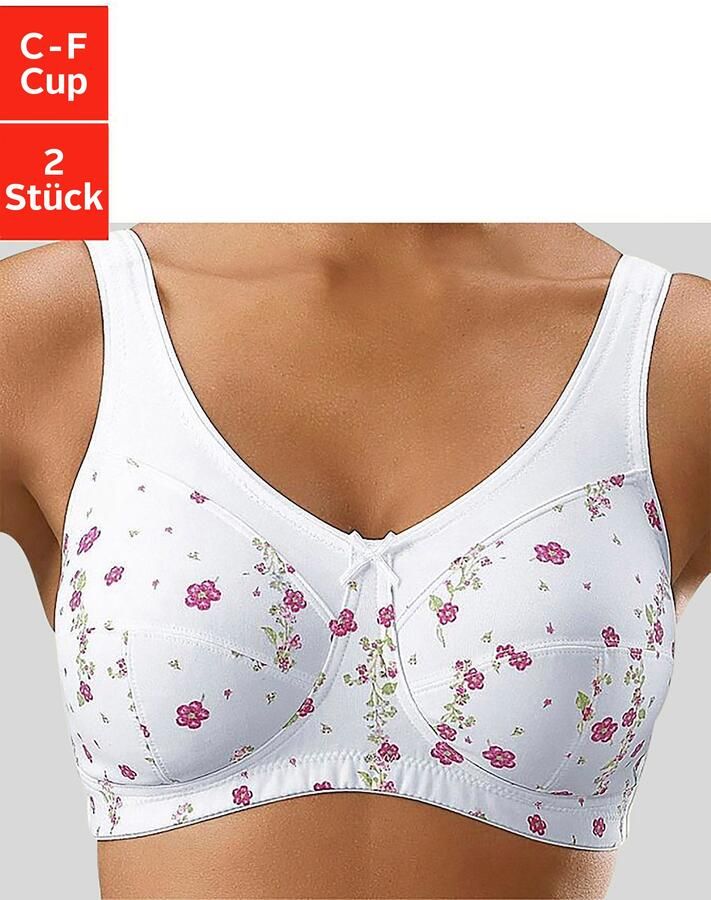 Petite fleur Steun-bh zonder beugels met bredere bandjes (Set van 2) - Foto 5