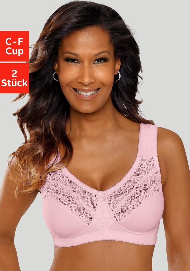 Petite fleur Steun-bh zonder beugels met elegante kant basic dessous (Set van 2) - Foto 7