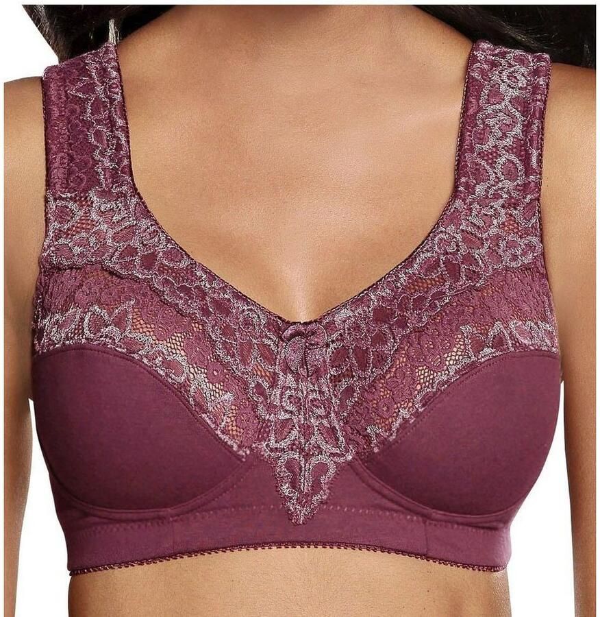 Petite fleur Steun-bh zonder beugels met elegante kant basic dessous (Set van 2)