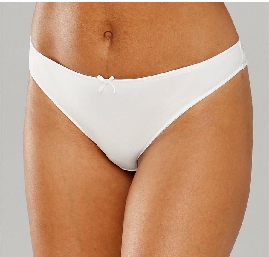 Petite fleur String achter geheel van fijne jacquard-kant (3 stuks)