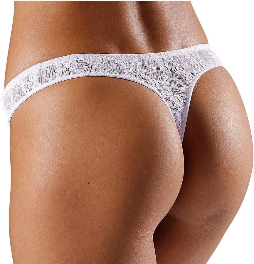 Petite fleur String met kant achter (3 stuks)