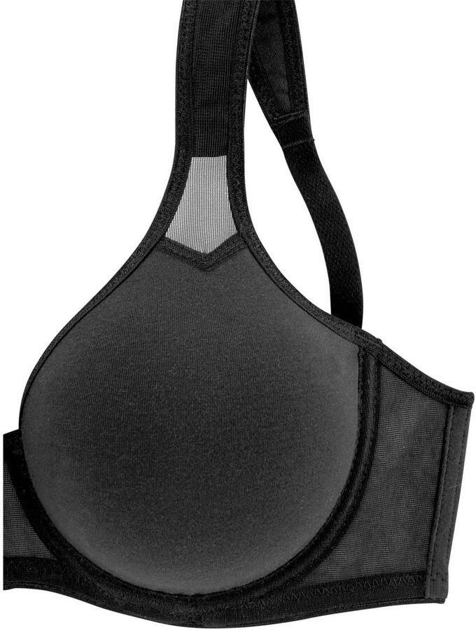 Petite fleur T-shirt-bh met beugel en netinzetten basic dessous (Set van 2) - Foto 3