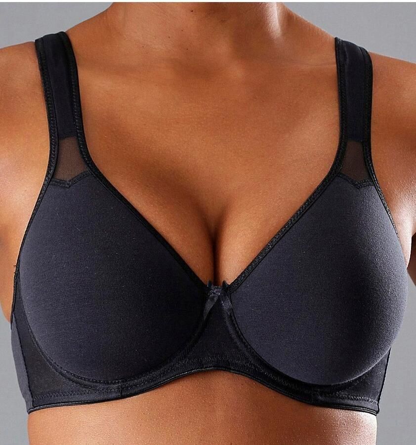 Petite fleur T-shirt-bh met beugel en netinzetten basic dessous (Set van 2)