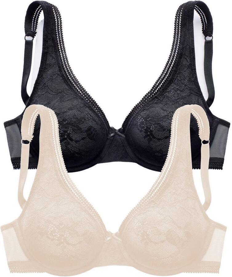 Petite fleur T-shirt-bh met beugel in voordelige dubbele verpakking (Set van 2) - Foto 2