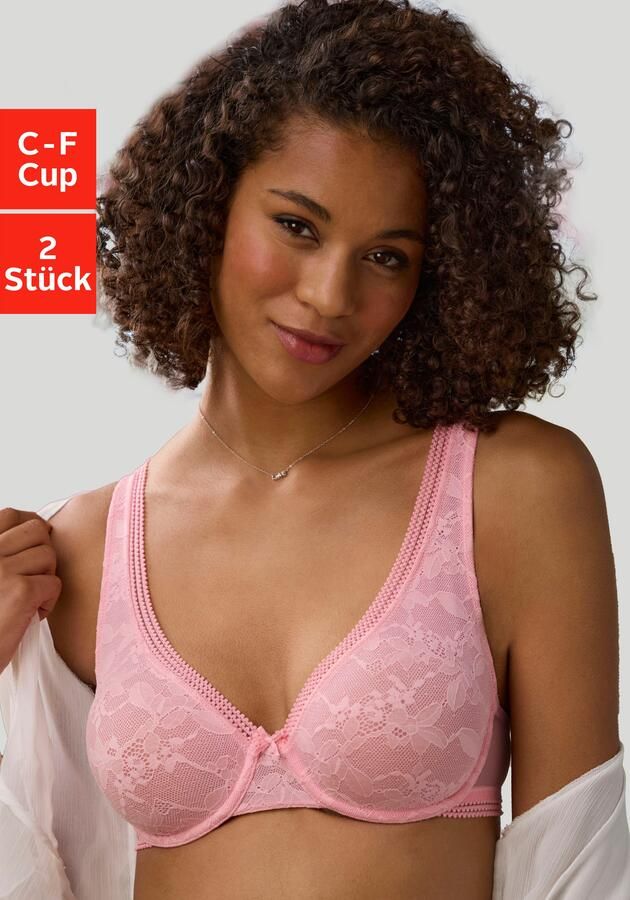 Petite fleur T-shirt-bh met beugel in voordelige dubbele verpakking (Set van 2) - Foto 5